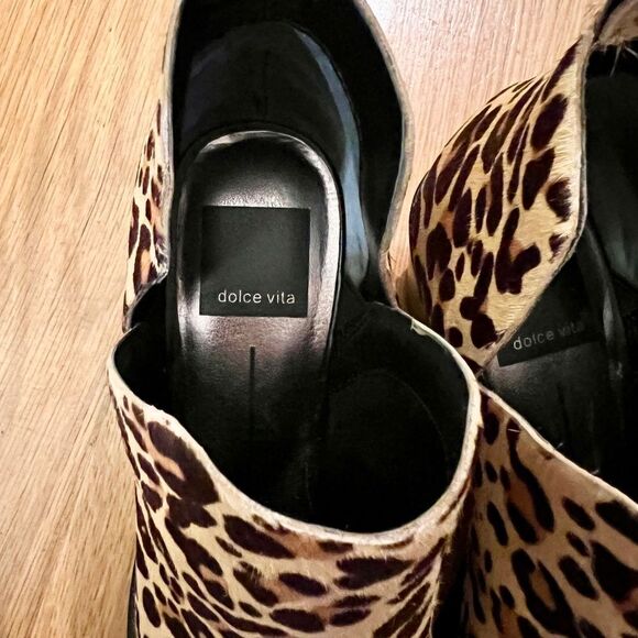 EUC Women's Dolce Vita Sonni Western Calf Hair Leopard Cheetah Bootie Size 6 M - Picture 6 of 8